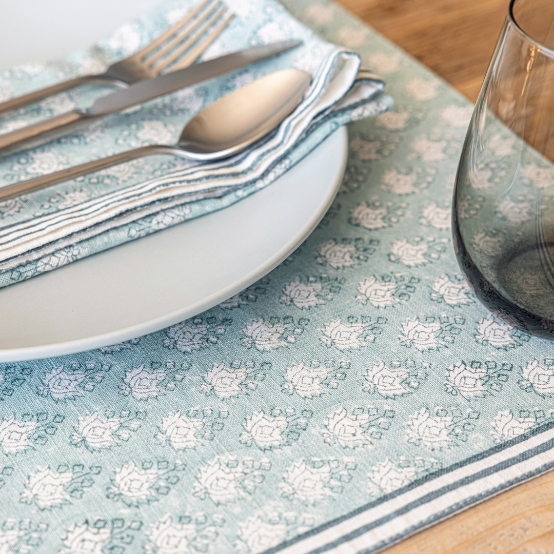 over&back Hand-Blocked Placemats, Set of 4